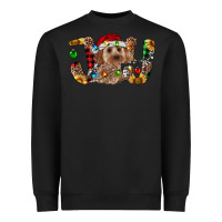 Black Cockapoo Christmas Joy Heavyweight Sweatshirt - RanaPortraitStore