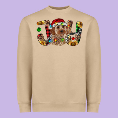 Cockapoo Christmas Joy Heavyweight Sweatshirt Designed By Ranaportraitstore