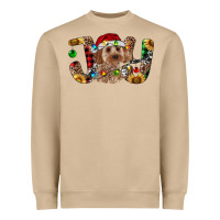 Mushroom Cockapoo Christmas Joy Heavyweight Sweatshirt - RanaPortraitStore