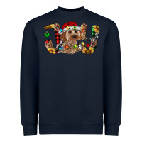 Navy Cockapoo Christmas Joy Heavyweight Sweatshirt - RanaPortraitStore