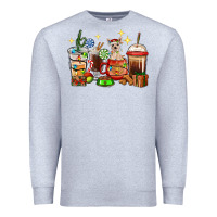 Heather Grey Christmas coffee cups with Chihuahua Premium Sweatshirt - RanaPortraitStore