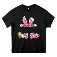 Black Easter bunny name frame Heavy Core Tee - OliviaCreatesArt