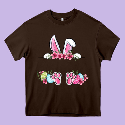 Easter Bunny Name Frame Heavy Core Tee Designed By Oliviacreatesart