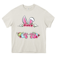 Cream Easter bunny name frame Heavy Core Tee - OliviaCreatesArt