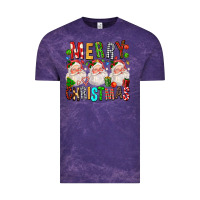 Cloud Purple Merry christmas santa Vintage Tee - FaDigitalArtStudio