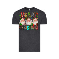 Vintage Black Merry christmas santa Vintage Tee - FaDigitalArtStudio