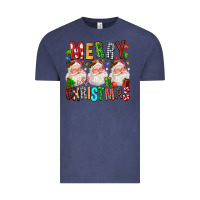 Vintage Denim Merry christmas santa Vintage Tee - FaDigitalArtStudio