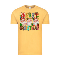 Vintage Mustard Merry christmas santa Vintage Tee - FaDigitalArtStudio