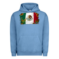 Pigment Pebble Blue cactus sunflower mexican flag Urban Hoodie - Jasminsmagicworld
