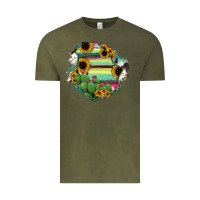Vintage Olive Chihuahua State Of Mexico Map Vintage Tee - RanaPortraitStore