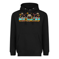 Black western pug dogs Heavyweight Hoodie - Jasminsmagicworld