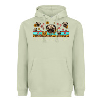 Matcha western pug dogs Heavyweight Hoodie - Jasminsmagicworld
