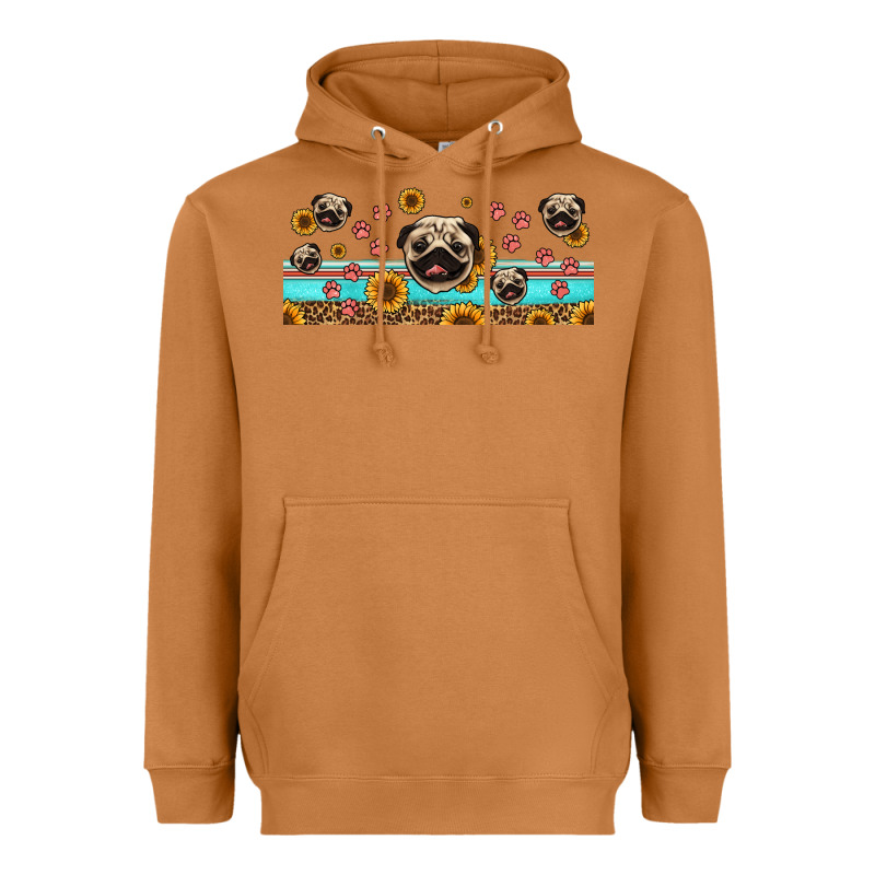 Western Pug Dogs Heavyweight Hoodie by Jasminsmagicworld | Teevron