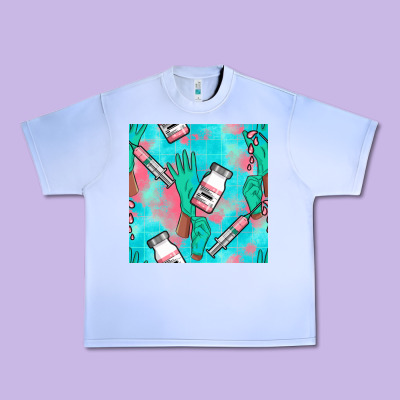 Nurse Gloves Seamless Pattern Urban Heavy Tee Designed By Bundleandbundleshop
