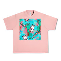Salmon Nurse Gloves Seamless Pattern Urban Heavy Tee - BundleAndBundleShop