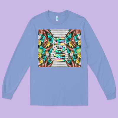 Easter Mom Long Sleeve Tee Designed By Cowhidedigitalart