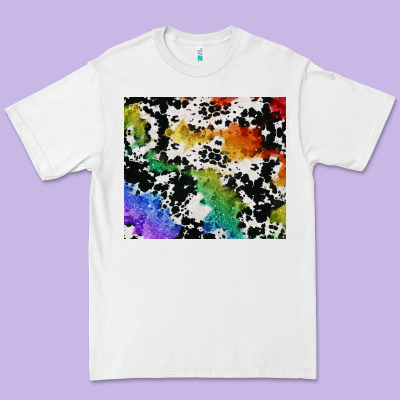 Rainbow Pride Cowhide Tumbler Premium Tee Designed By Fadigitalartstudio