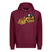 Burgundy bulldozer Premium Hoodie - Artiststas