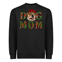 Black Christmas English Bulldog Mom Heavyweight Sweatshirt - RanaPortraitStore