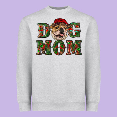 Christmas English Bulldog Mom Heavyweight Sweatshirt Designed By Ranaportraitstore