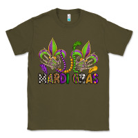 Army Green mardi gras skeleton hands  fleur de lis Classic Tee - OliviaCreatesArt