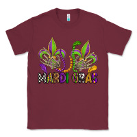 Burgundy mardi gras skeleton hands  fleur de lis Classic Tee - OliviaCreatesArt