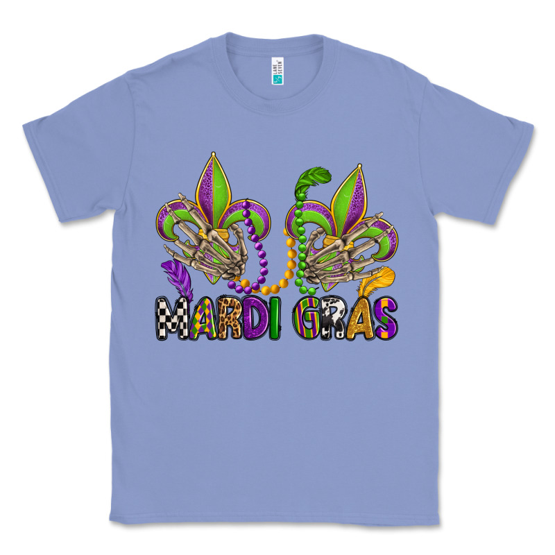 Mardi Gras Skeleton Hands  Fleur De Lis Classic Tee by OliviaCreatesArt | Teevron