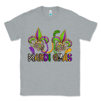 Heather Grey mardi gras skeleton hands  fleur de lis Classic Tee - OliviaCreatesArt