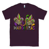 Plum mardi gras skeleton hands  fleur de lis Classic Tee - OliviaCreatesArt