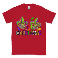 Red mardi gras skeleton hands  fleur de lis Classic Tee - OliviaCreatesArt