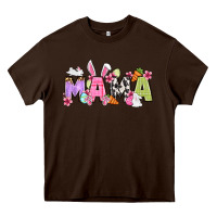 Chocolate Brown Easter mama Heavy Core Tee - OliviaCreatesArt