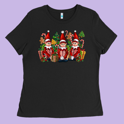 Christmas Elfs Ladies Tee Designed By Fadigitalartstudio