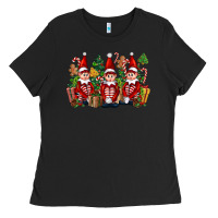 Black Christmas Elfs Ladies Tee - FaDigitalArtStudio