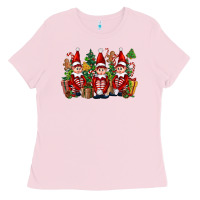 Bubblegum Pink Christmas Elfs Ladies Tee - FaDigitalArtStudio