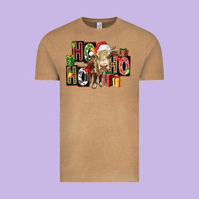 Ho Ho Ho Heifer Vintage Tee Designed By Fadigitalartstudio