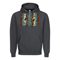 Smoke tool leather leopard cowhide backround Zipper Hoodie - RanaPortraitStore