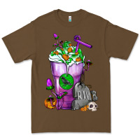 Cacao Halloween Cold Drink Frappe With Tombstone Premium Tee - FaDigitalArtStudio