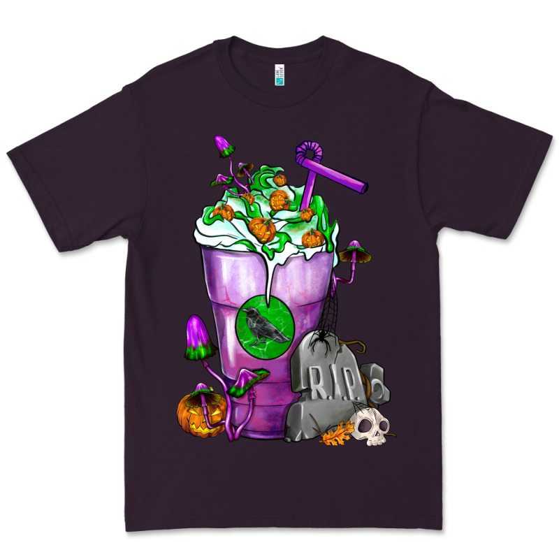 Halloween Cold Drink Frappe With Tombstone Premium Tee by FaDigitalArtStudio | Teevron