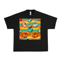 Black Pumpkin And Glitter Seamless Pattern Urban Heavy Tee - BundleAndBundleShop