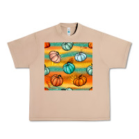 Burro Pumpkin And Glitter Seamless Pattern Urban Heavy Tee - BundleAndBundleShop
