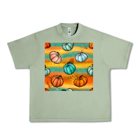 Oil Green Pumpkin And Glitter Seamless Pattern Urban Heavy Tee - BundleAndBundleShop