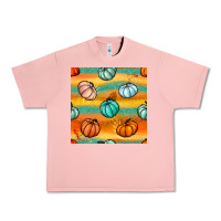 Salmon Pumpkin And Glitter Seamless Pattern Urban Heavy Tee - BundleAndBundleShop