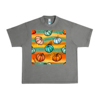 Tornado Pumpkin And Glitter Seamless Pattern Urban Heavy Tee - BundleAndBundleShop