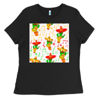 Black mexico seamless pattern Ladies Tee - FaDigitalArtStudio