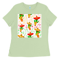 Matcha mexico seamless pattern Ladies Tee - FaDigitalArtStudio