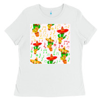 White mexico seamless pattern Ladies Tee - FaDigitalArtStudio