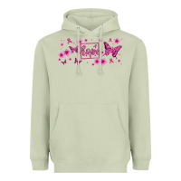 Matcha hope breast cancer butterfly Heavyweight Hoodie - Jasminsmagicworld