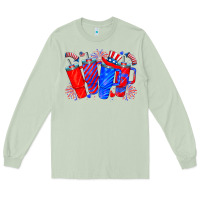 Matcha american obsessive cup Long Sleeve Tee - CowhideDigitalArt
