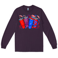 Plum american obsessive cup Long Sleeve Tee - CowhideDigitalArt