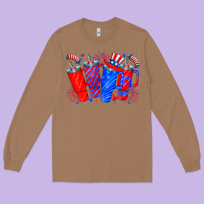 American Obsessive Cup Long Sleeve Tee Designed By Cowhidedigitalart